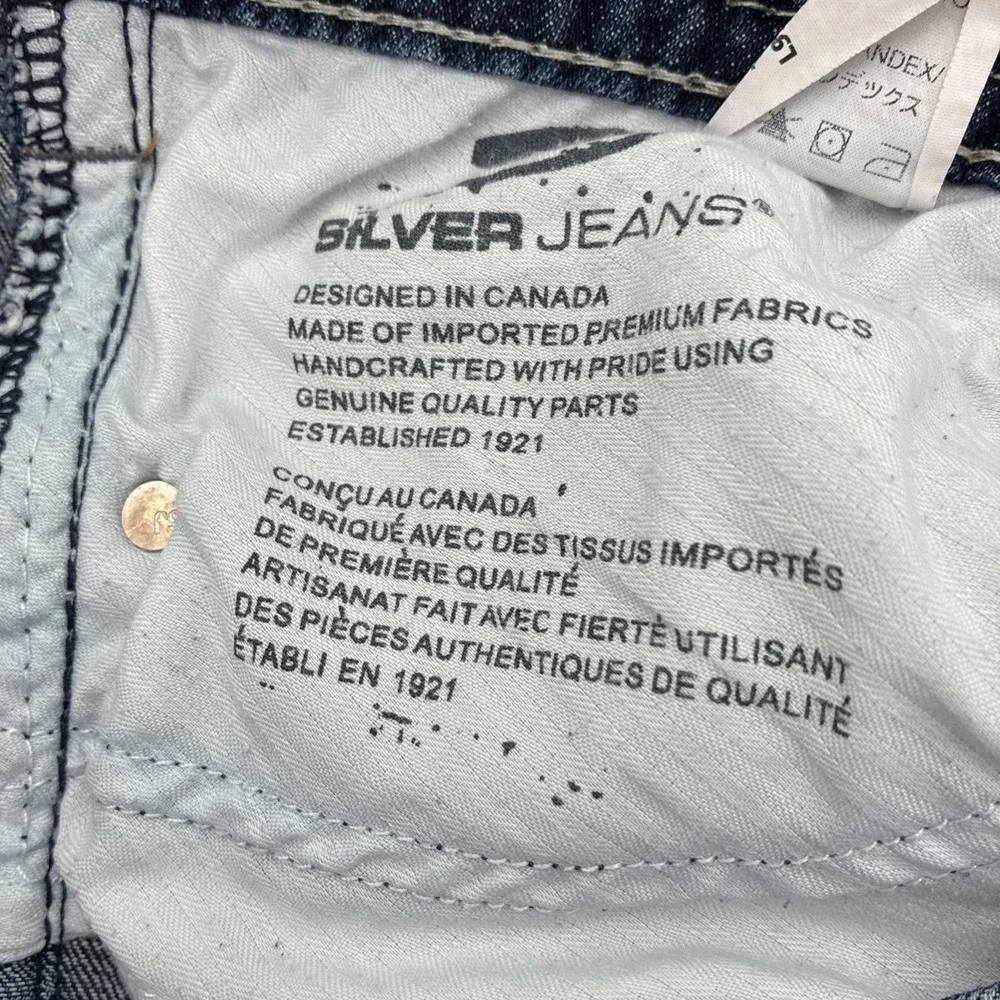 Silver Jeans Co Suki Surplus Bootcut Jeans Blue Thick Stitch W32 L34 L906SDA257
